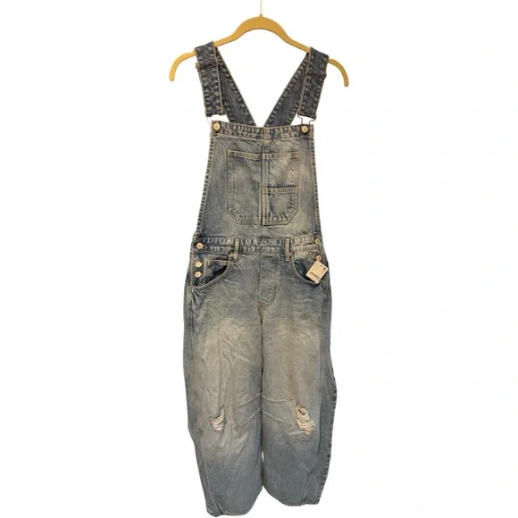 Free People Good Luck Denim Overalls - Going Steady - Picture 5 of 16